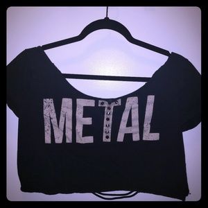 Metal Studded Crop Top